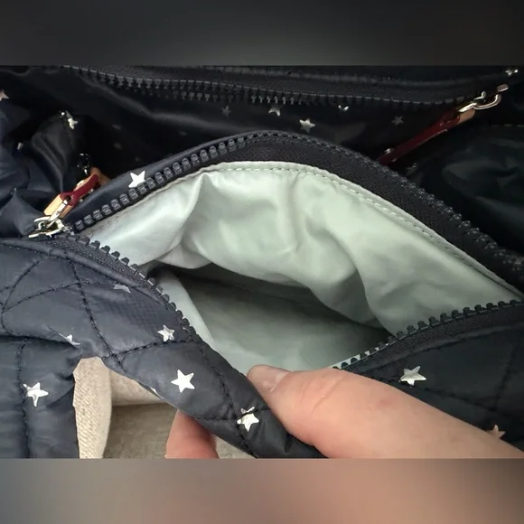 EEUC MZ Wallace Dawn with Silver Stars Mini Metro Tote Deluxe - Picture 7 of 11